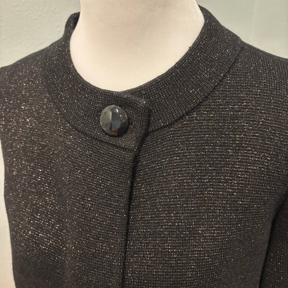 J.McLaughlin Sweater Coat Black with Subdued Sparkle!  Medium.